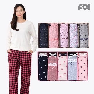 [무료배송] 여성팬티5매입/나시속바지1+1/국산파자마/면/노라인/위생/보정/엉뽕/힙업/맥시/언더웨어 66종